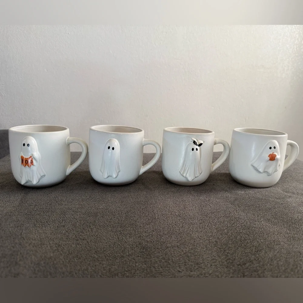 Pottery Barn Scary Squad Stoneware Mug - Mixed Set of 4
